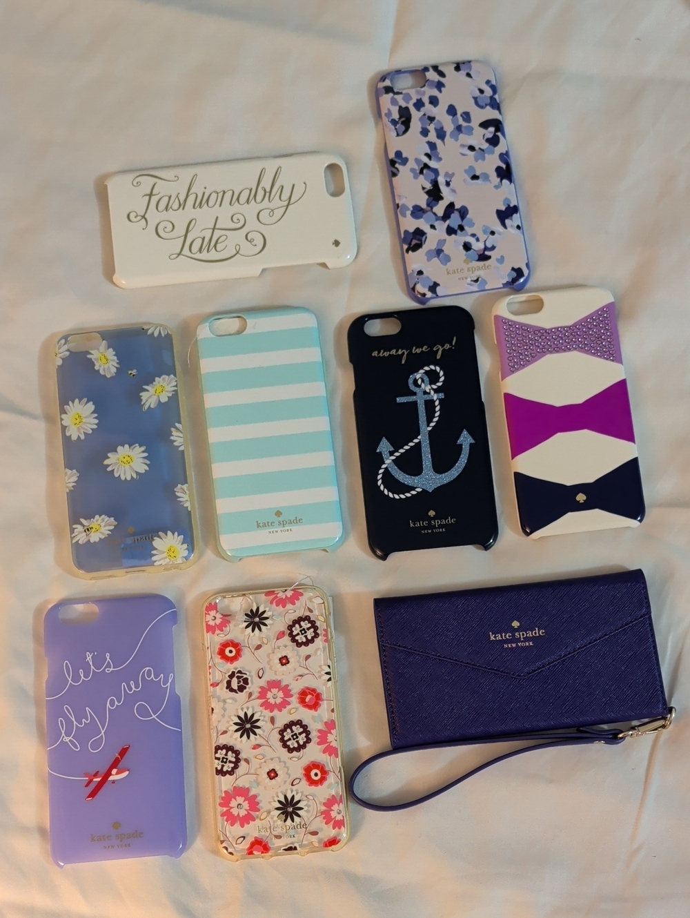NWOT Kate Spade iPhone 6/6s Case Bundle + Leather Wristlet Lot (9 Pcs)